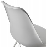 Silla de diseño de estilo industrial SANDRO (gris claro)