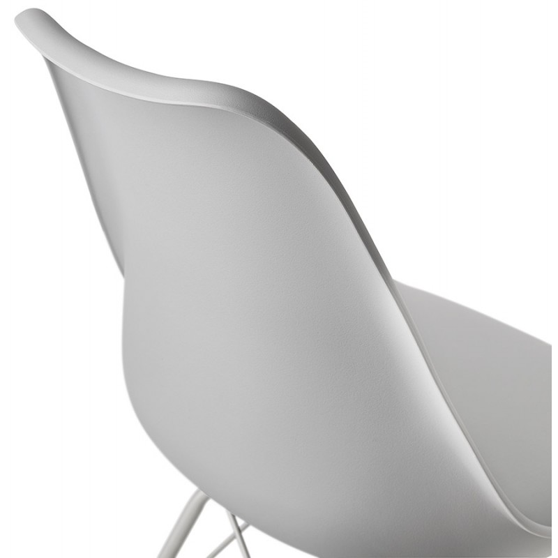Silla de diseño de estilo industrial SANDRO (gris claro) - image 47931