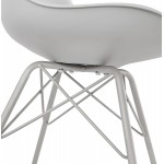 SANDRO industrial style design chair (light grey)