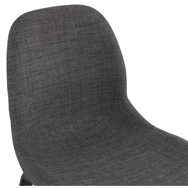 Design and contemporary chair in black wooden foot fabric MARTINA (anthracite grey) - image 47941