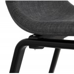 Design und zeitgenössischer Stuhl aus schwarzem Holzfußstoff MARTINA (anthrazitgrau)