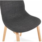 Sedia di design e legno scandinavo in legno naturale finitura MARTINA (grigio antracite)