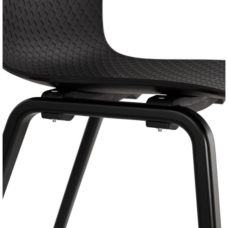 Sandy black wooden foot design chair (black) - image 47972