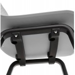 Sandy black wooden foot design chair (light grey)