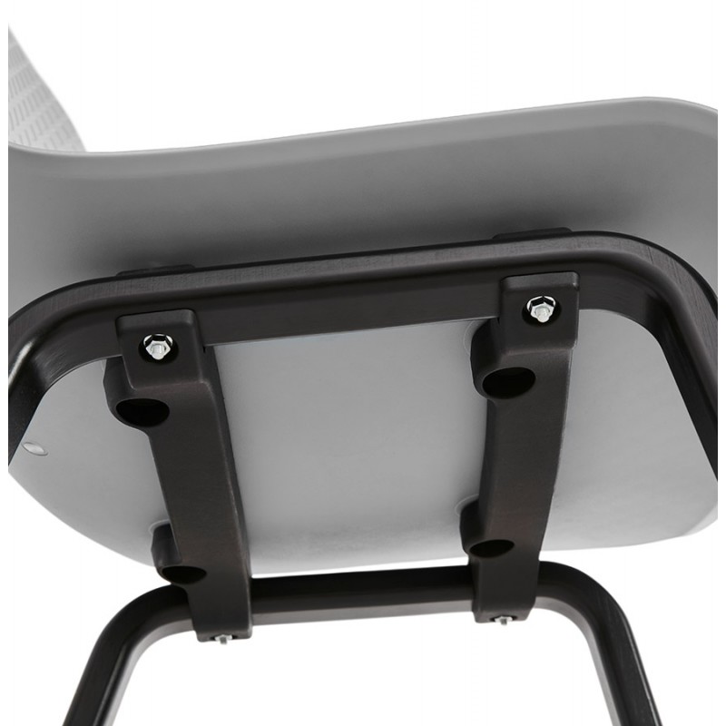 Sandy black wooden foot design chair (light grey) - image 48004