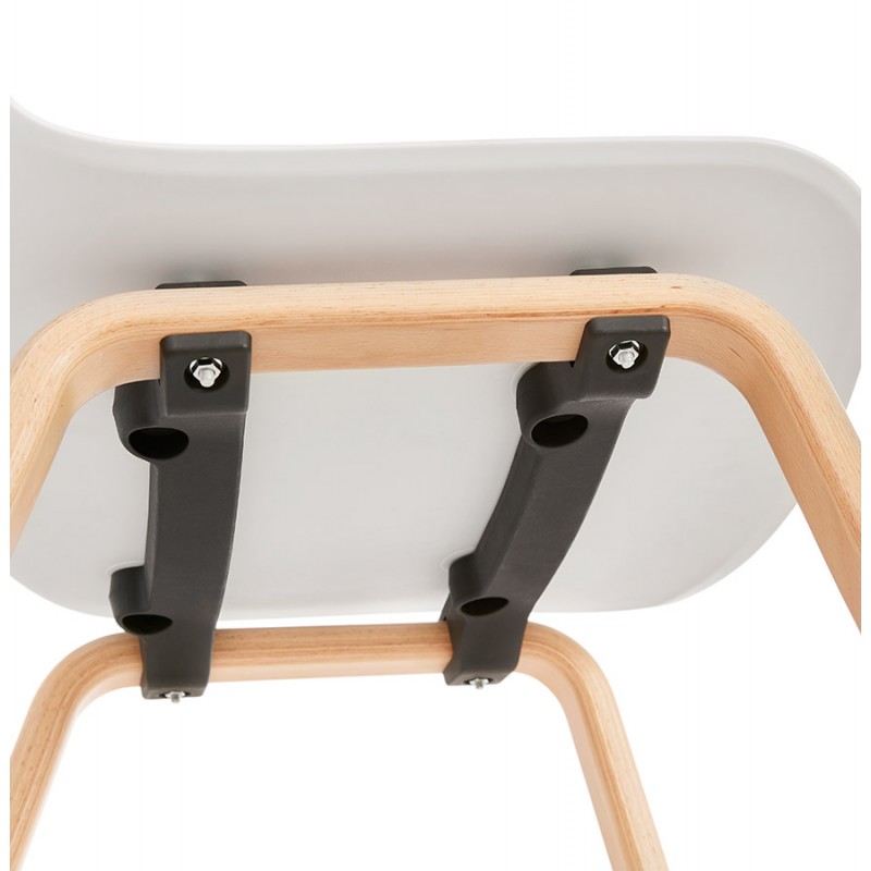 Scandinavian design chair wooden foot natural finish SANDY (white) - image 48019