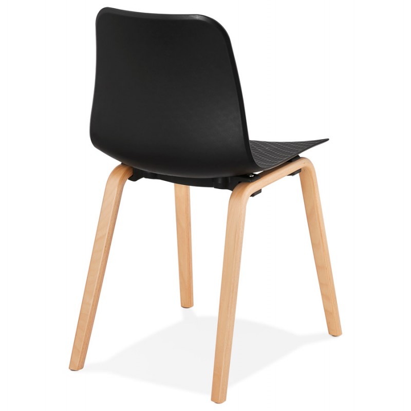 Scandinavian design chair wooden foot natural finish SANDY (black) - image 48071