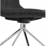 Office chair on wheels made of MARYA fabric (anthracite grey)