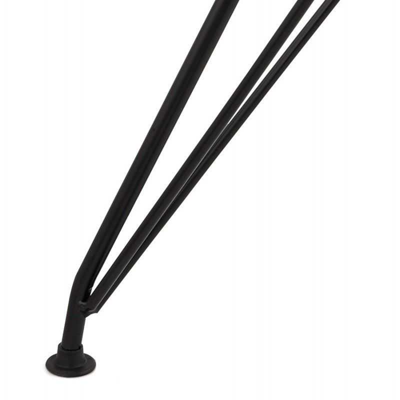 Silla de diseño de tela de pie de metal negro MOUNA (gris antracita) - image 48117