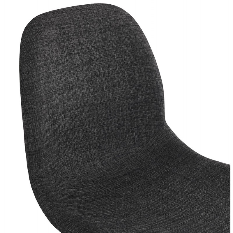 MOUNA chrome-plated metal foot fabric design chair (anthracite grey) - image 48124