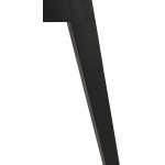 Silla de diseño de microfibra de pie negro THARA (marrón)
