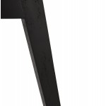 Silla de diseño de tela de pie de madera en negro NAYA (gris)