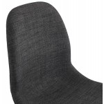 Chaise design empilable en tissu pieds métal chromé MANOU (gris anthrazit)