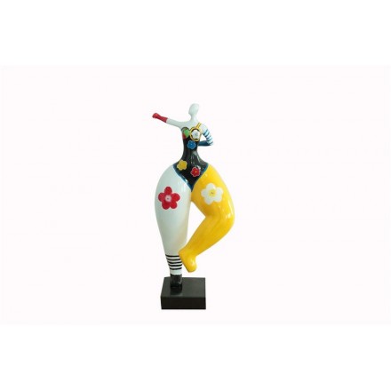 Statue sculpture décorative design FEMME GENEREUSE en résine H68 cm  (Multicolore) - Objets de décoration design