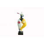 Statue decorative sculpture design WOMAN POP ART in resin H68 cm (Multicolored)