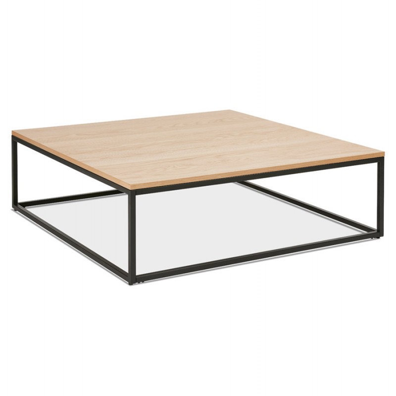 ROXY wood and black metal design coffee table (natural finish) - image 48375