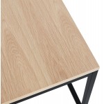 ROXY wood and black metal design coffee table (natural finish)