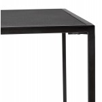 Set de 3 Tables gigognes style industriel en bois et métal noir ROSY (noir)