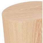 Juego de 2 mesas laterales de diseño de madera RUSSEL (acabado natural)
