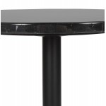 Table d'appoint design ronde en marbre ROXANE (noir)