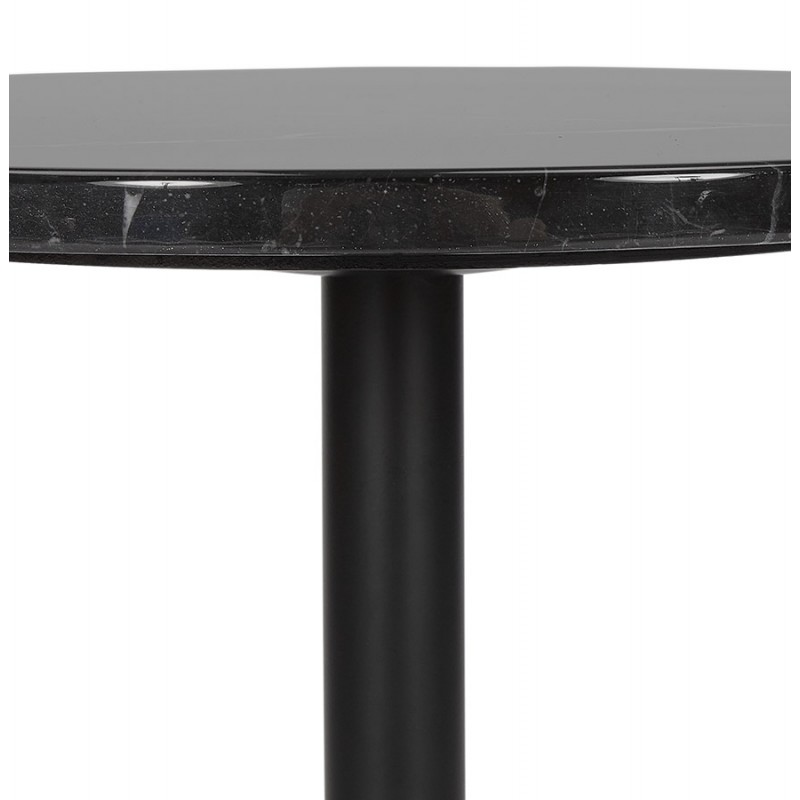 Mesa auxiliar de diseño de mármol redondo ROXANE (negro) - image 48412