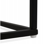 Table d'appoint design en verre et métal RAQUEL MINI (noir)
