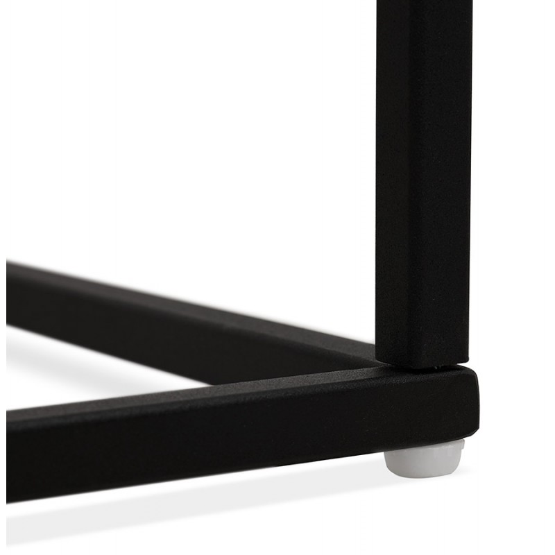 RAQUEL MINI glass and metal design side table (black) - image 48434