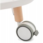 Rolling table, service design RAVEN (white)