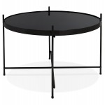 Table basse design, table d'appoint RYANA MEDIUM (noir)