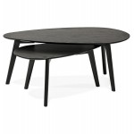 Tables gigognes design ovales en bois RAMON (noir)
