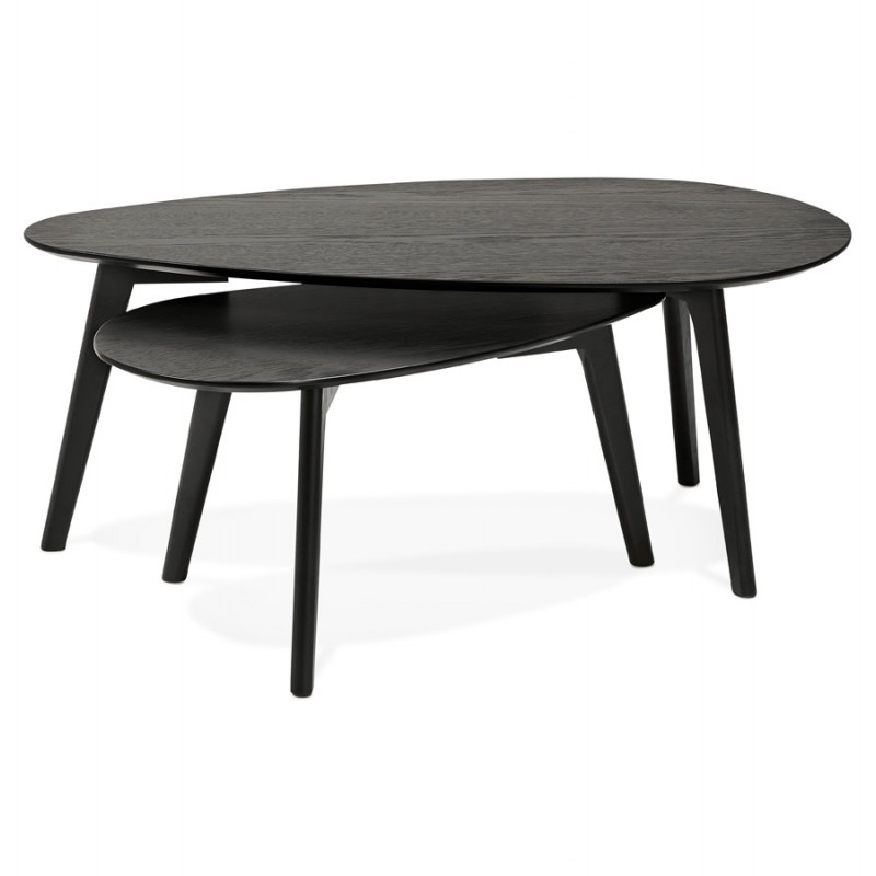 Tables gigognes design ovales en bois RAMON (noir) - image 48508