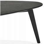 Mesas de diseño de madera ovaladas RAMON (negro)