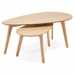RAMON tavoli da disegno in legno ovale (finitura naturale)