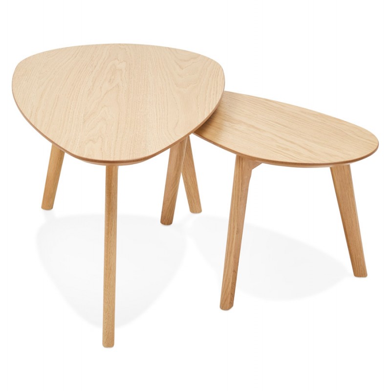 Tables gigognes design ovales en bois RAMON (finition naturelle) - image 48520