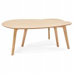 Mesas de diseño de madera ovalada RAMON (acabado natural)