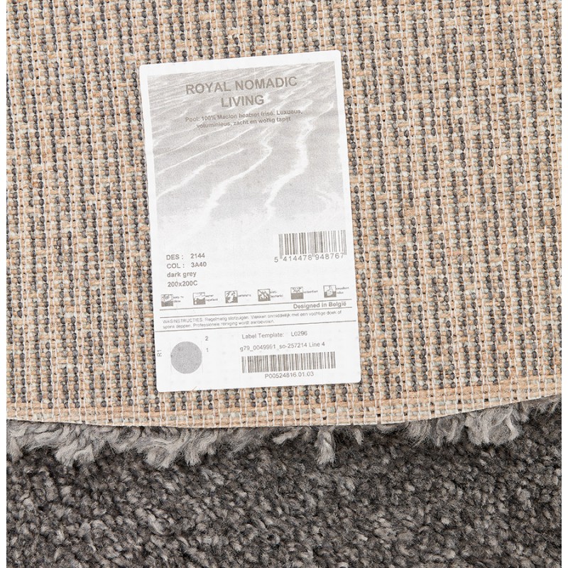 Round design carpet (160 cm) SABRINA (dark grey) - image 48576