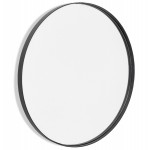 Espejo de diseño redondo metálico (60,5 cm) PRISKA (negro)