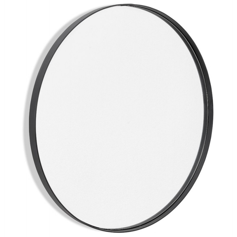 Miroir design rond en métal (Ø 60,5 cm) PRISKA (noir) - image 48597