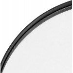 Metal round design mirror (60.5 cm) PRISKA (black)