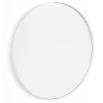 Miroir design rond en métal (Ø 60,5 cm) PRISKA (blanc)