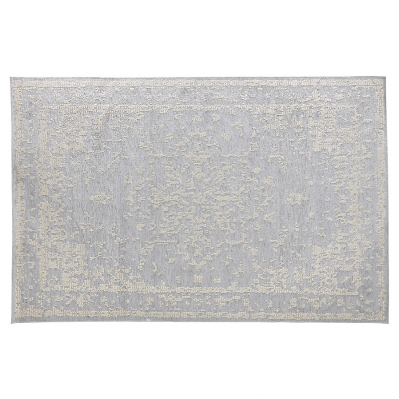 Rechteckiger böhmischer Teppich - 160x230 cm - IN SHANON Wolle (hellgrau)