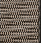 Tapis ethnique rectangulaire - 160x230 cm - PIERRETTE (noir, beige)