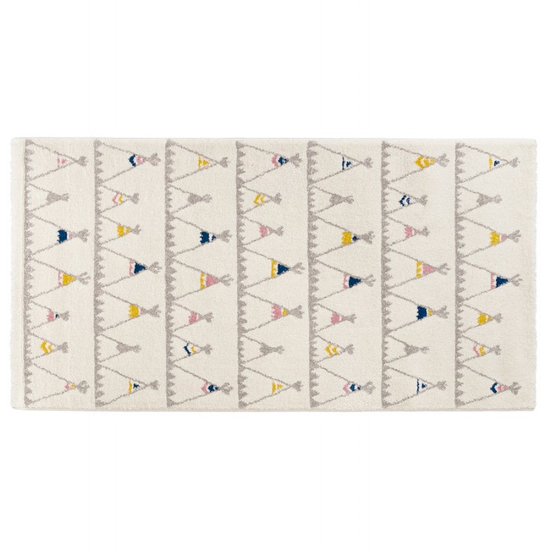 Rechteckiger Kinderteppich - 80x150 cm - HARISH (beige)