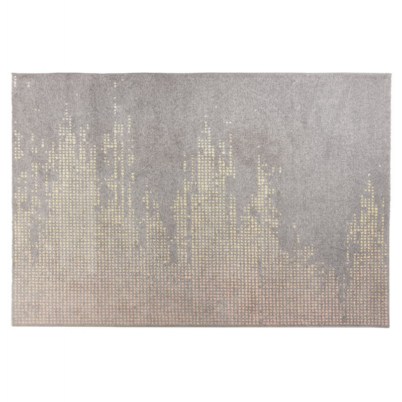 Rectangular design carpet - 160x230 cm - YOELA (grey, yellow) - image 48734