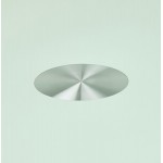Mesa de comedor redonda de vidrio y metal (120 cm) URIELLE (blanco)