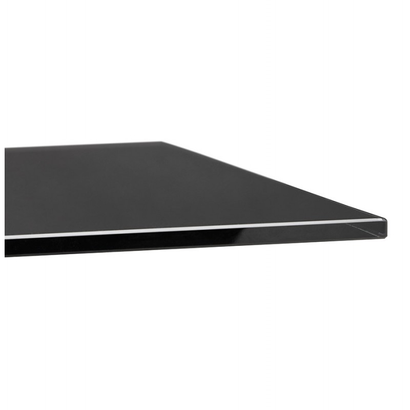 Mesa de comedor de diseño de vidrio y metal (200x100 cm) WHITNEY (negro) - image 48774