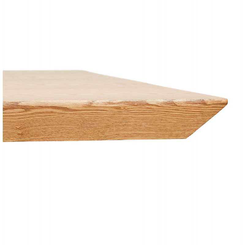 Holz- und Metall-Gebürstetes Stahldesign (200x100 cm) CATHALINA (natürliche Oberfläche) - image 48819