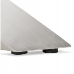 Holz- und Metall-Gebürstetes Stahldesign (200x100 cm) CATHALINA (natürliche Oberfläche)