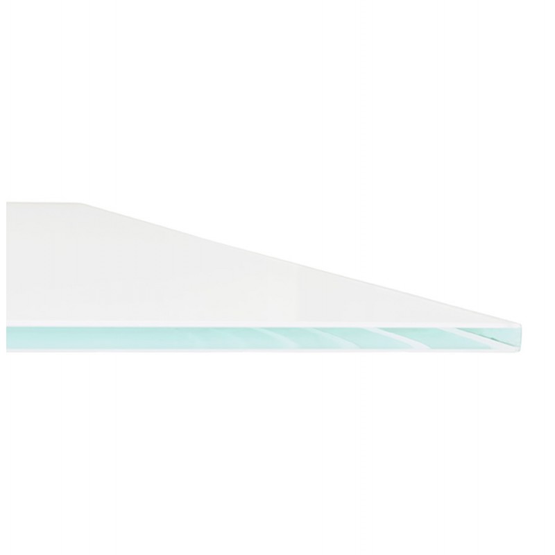 Glass and white metal design (200x100 cm) WHITNEY (white) - image 48850