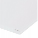 Vetro e metallo bianco (200x100 cm) WHITNEY (bianco)